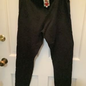 Johnny Was Black Embroidered Leggings - Size Large